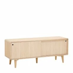 Holz Retro TV Bank Mit Schiebetüren - Kartezi