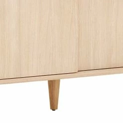 Holz Retro TV Bank Mit Schiebetüren - Kartezi -Troncon Shop holz retro tv bank mit schiebetueren in eiche bianco 140x60 cm kartezi 04