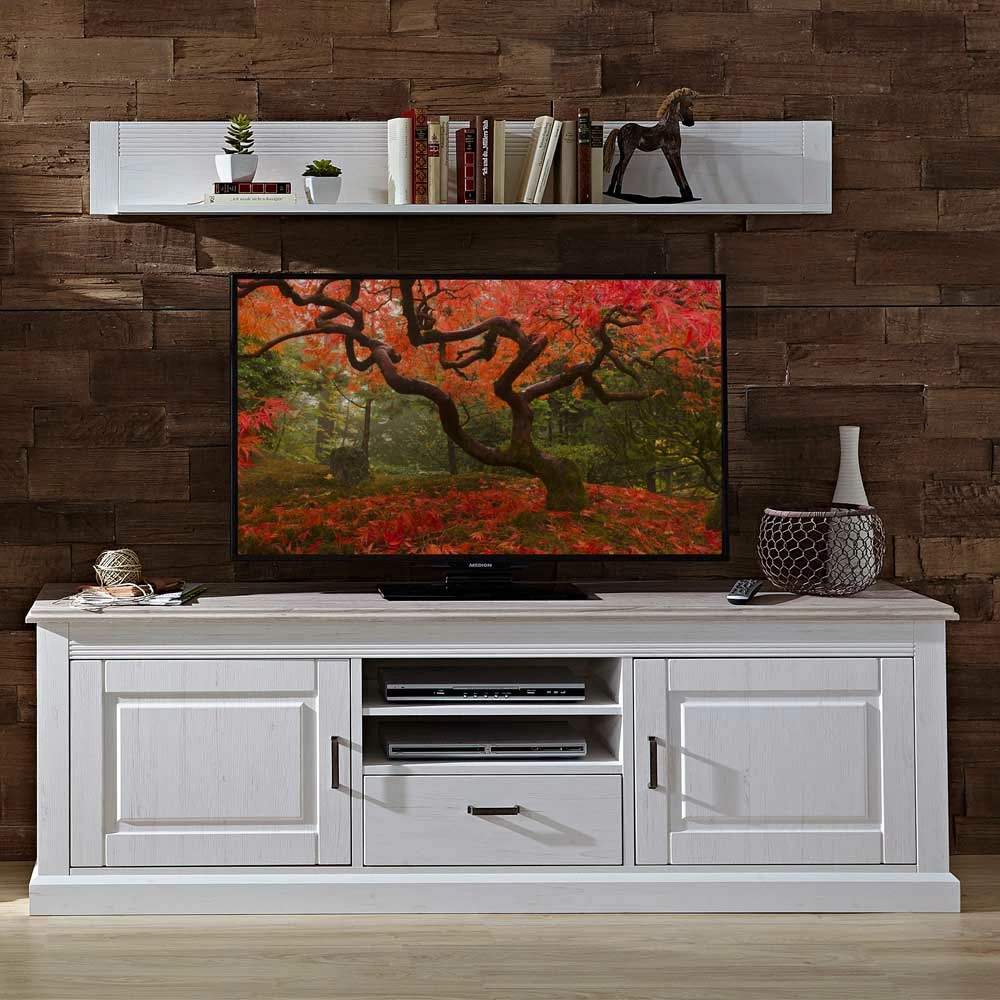 Landhaus Lowboard Rozasa In Weiß – Bild 2