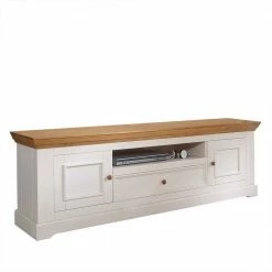 Landhaus TV Schrank Elvelina In Weiß & Eichenfarben