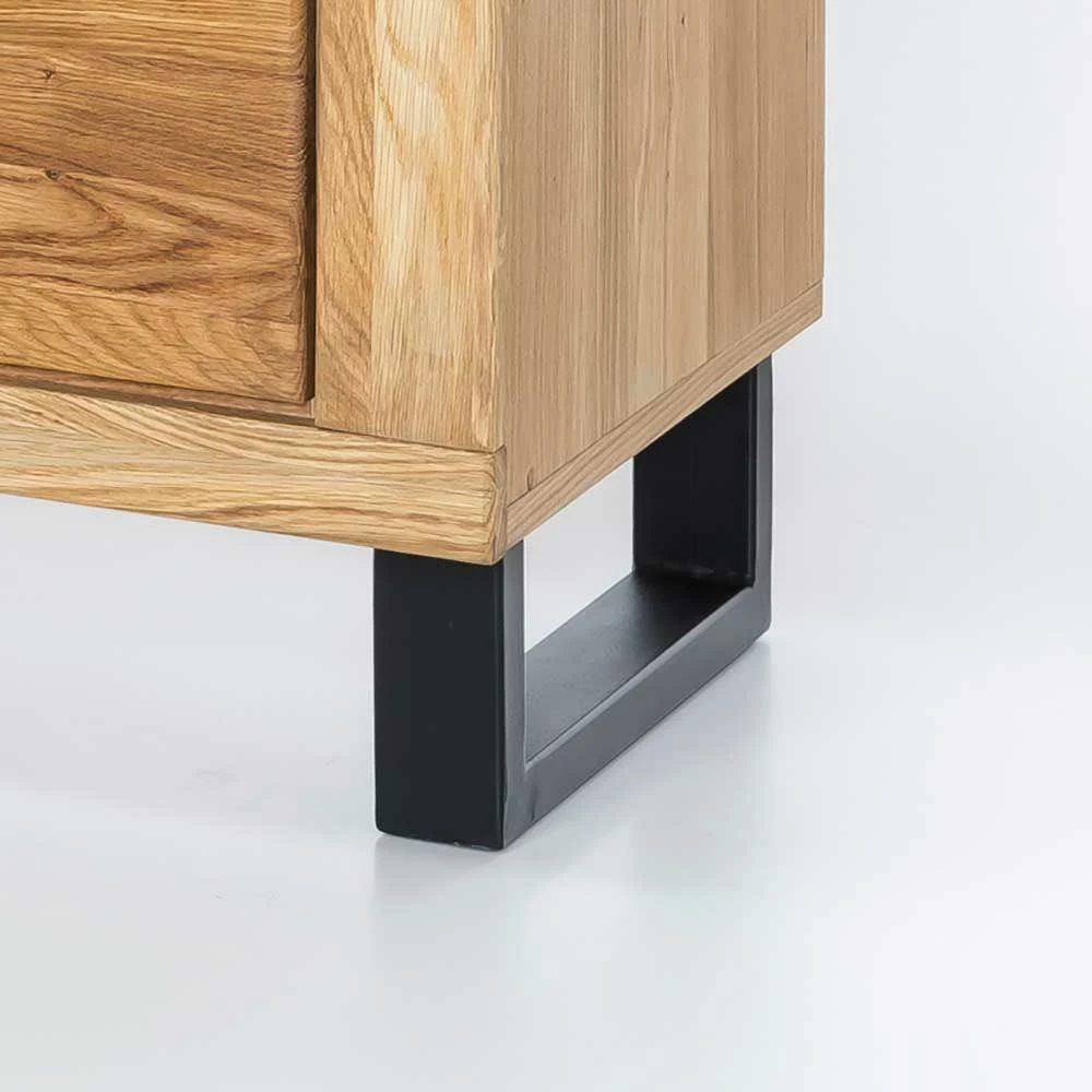 Loft TV Unterschrank In Eiche Teilmassiv - Arello – Bild 3