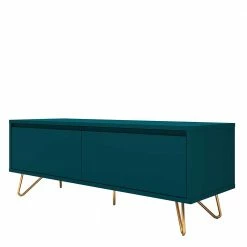 Lowboard In Petrol Mit Schublade & Klappe - Junetega