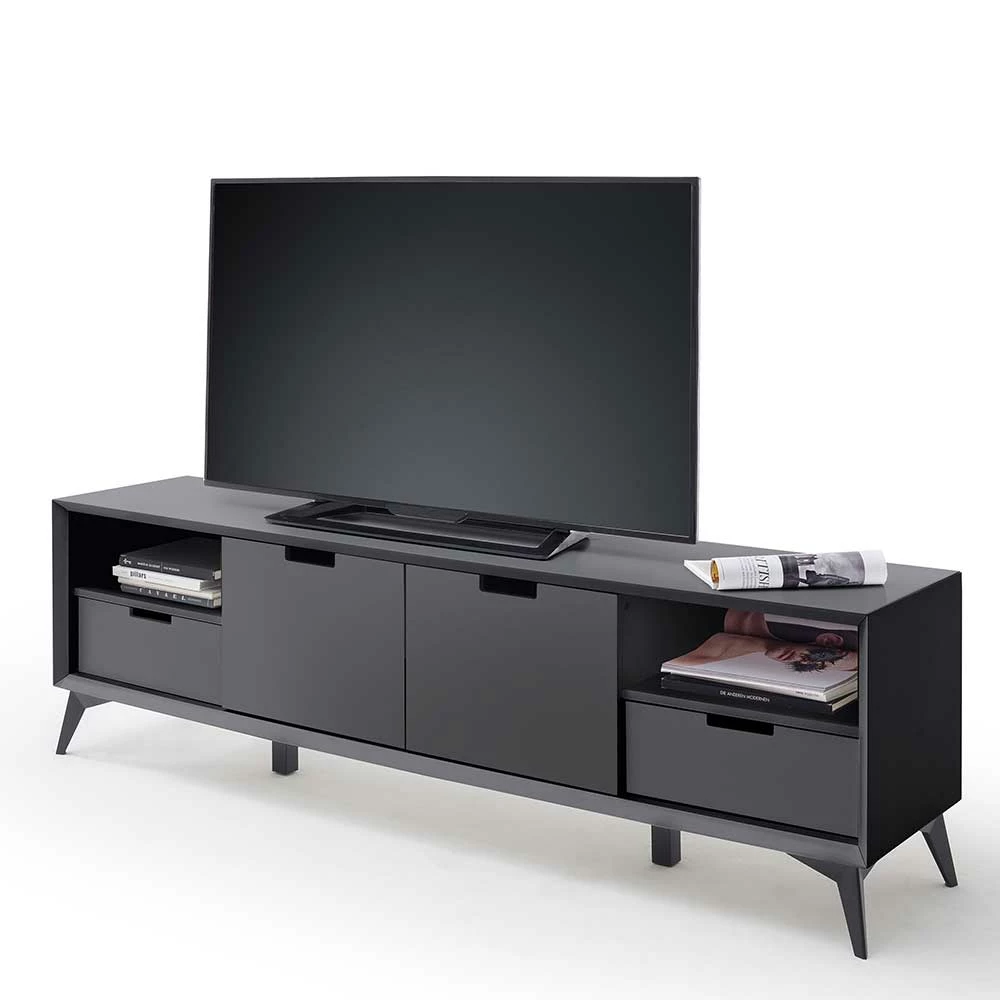 Moderner TV Unterschrank In Weiß & Grau - Vadids – Bild 4