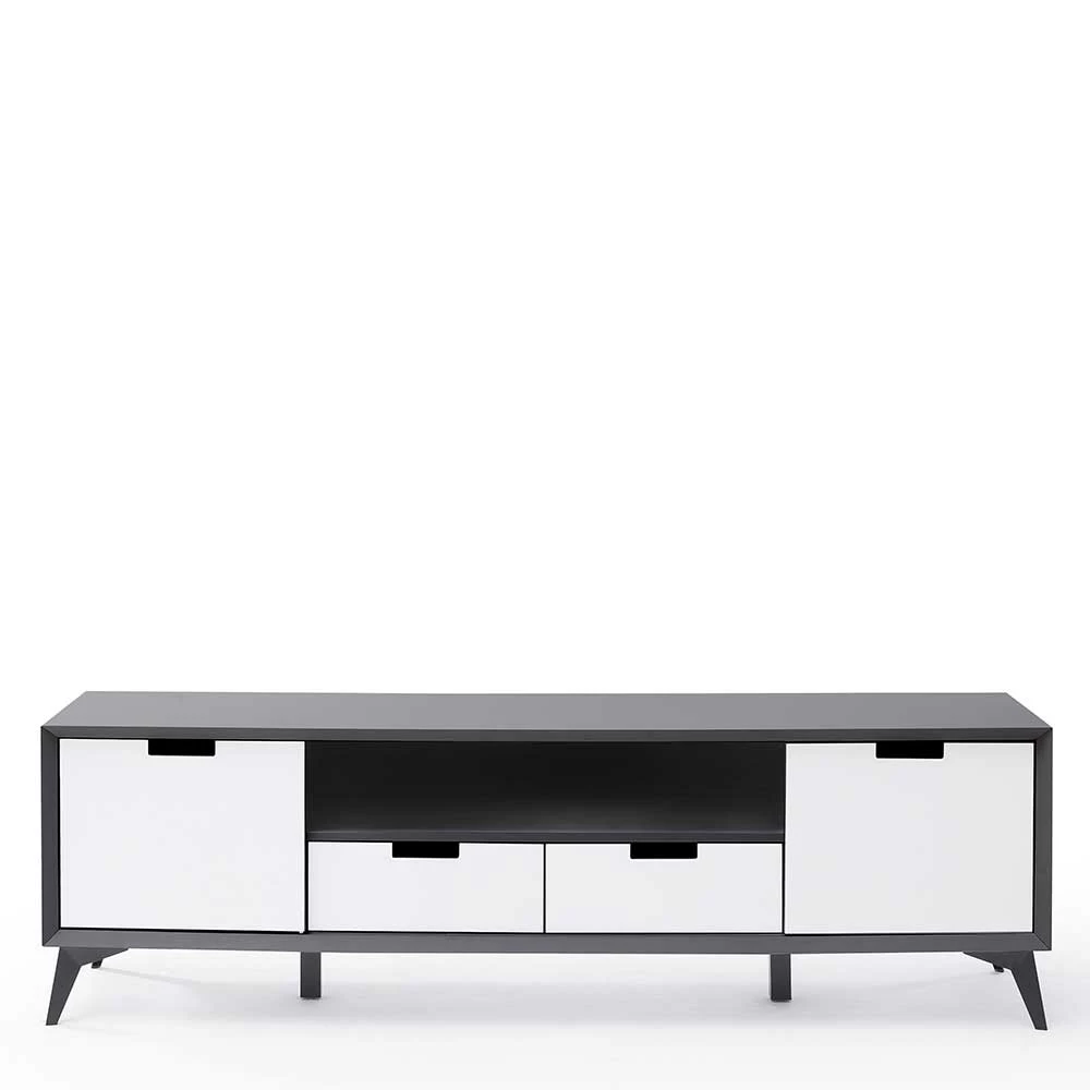 Moderner TV Unterschrank In Weiß & Grau - Vadids – Bild 5