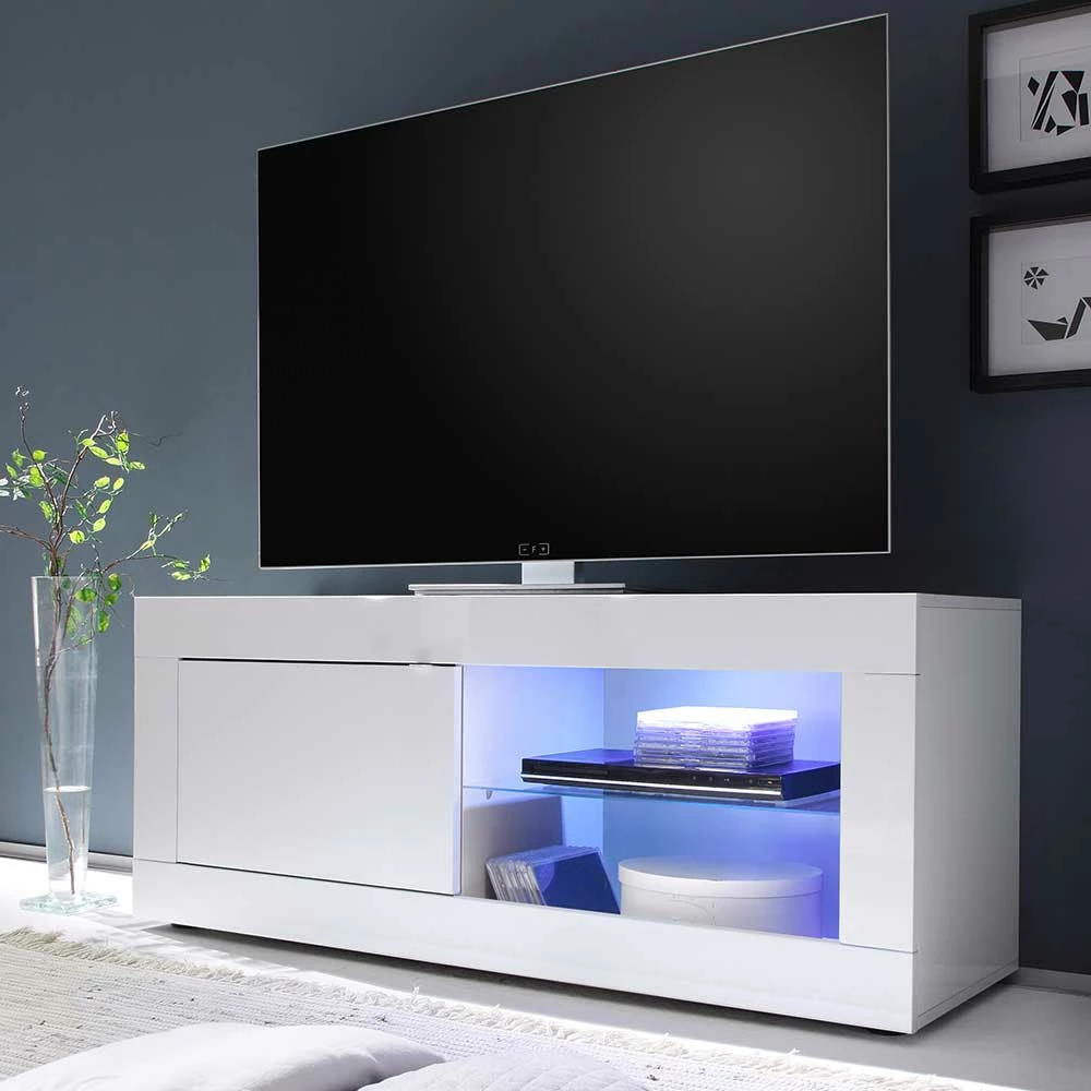 Modernes Fernsehunterschrank In Weiß - Sogno – Bild 2