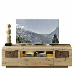 Modernes TV Lowboard In Holzoptik Wildeiche - Iniaco