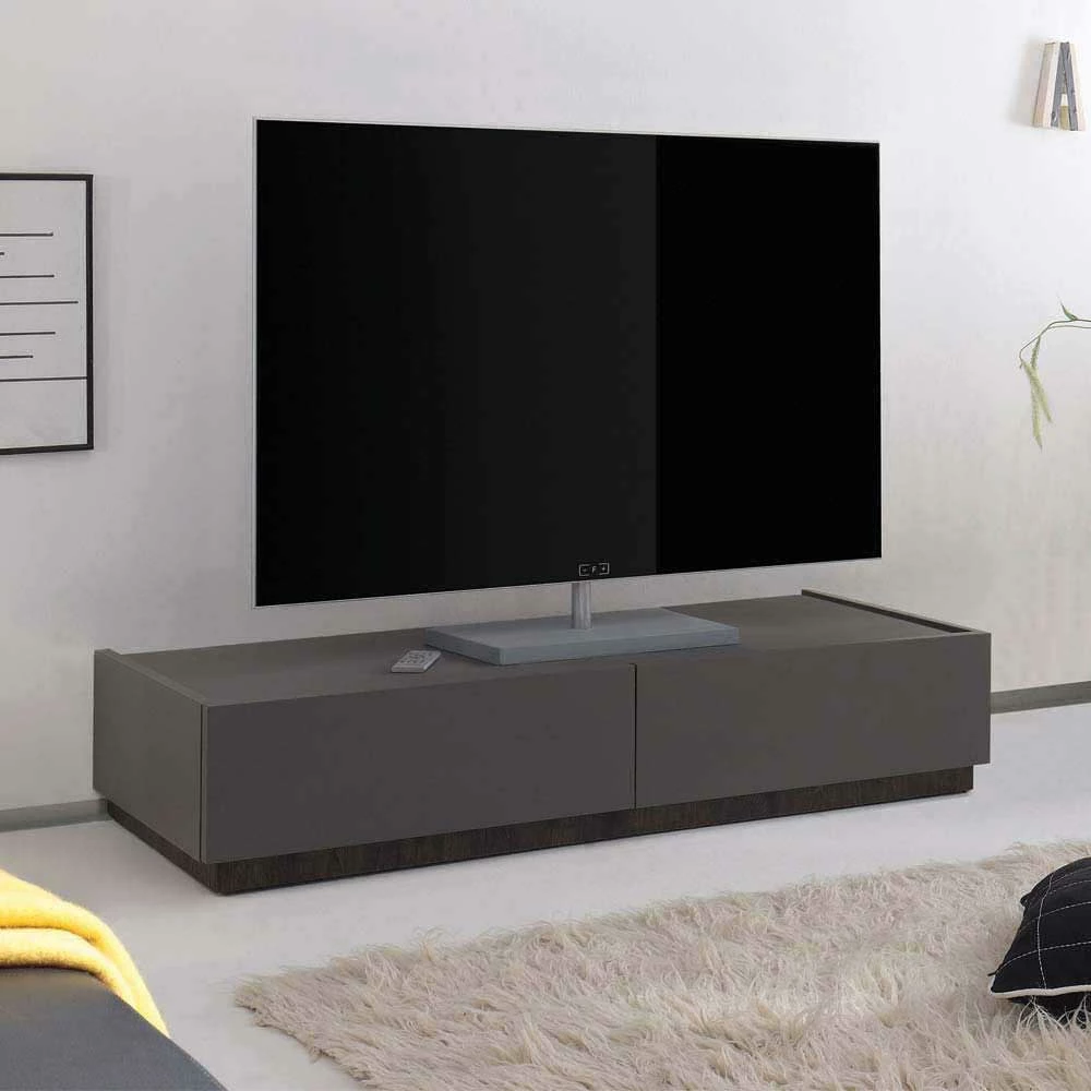 Niedriger TV Unterschrank In Anthrazit - Zialko – Bild 2