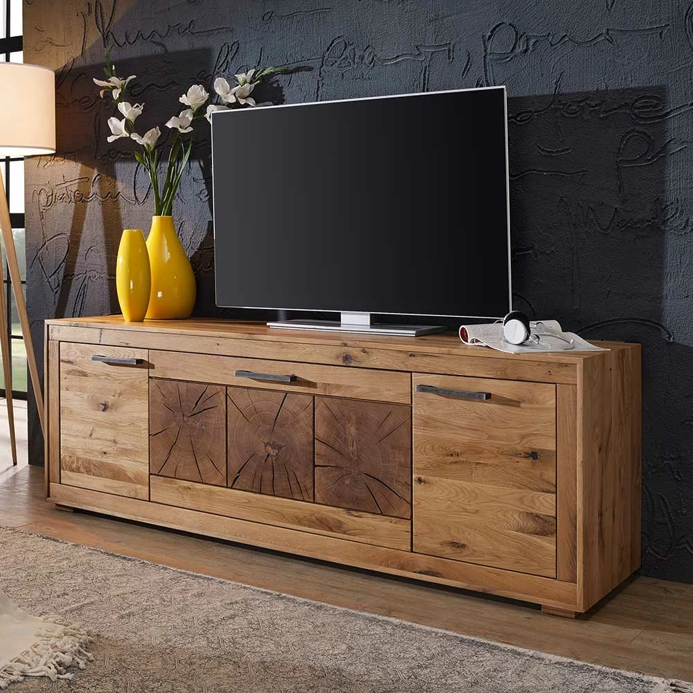 Niedriges Sideboard Troncon Aus Wildeiche Massivholz – Bild 2