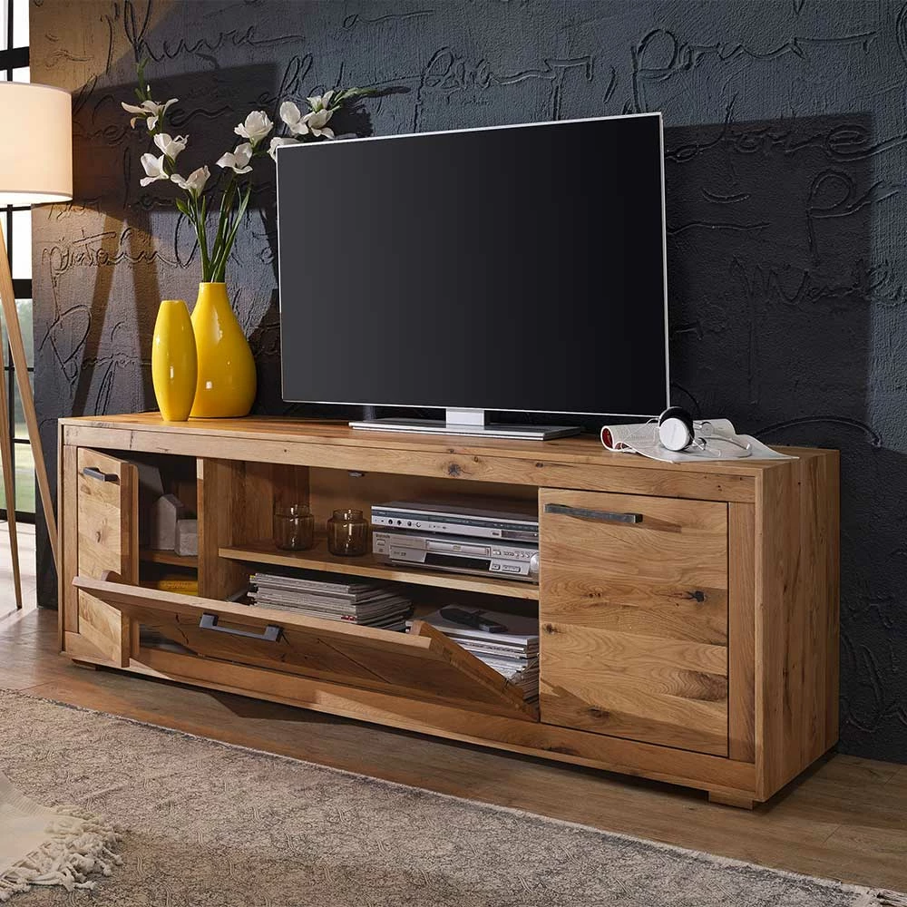 Niedriges Sideboard Troncon Aus Wildeiche Massivholz – Bild 3