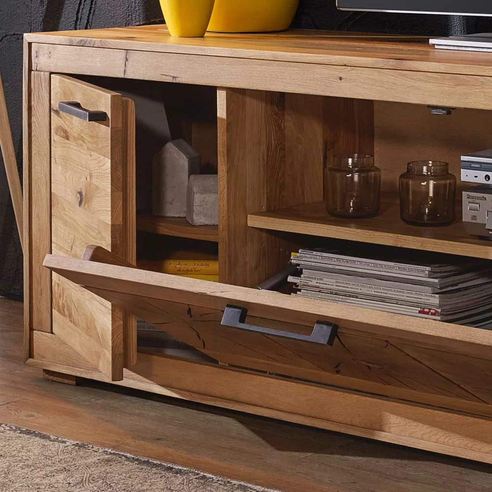 Niedriges Sideboard Troncon Aus Wildeiche Massivholz – Bild 6