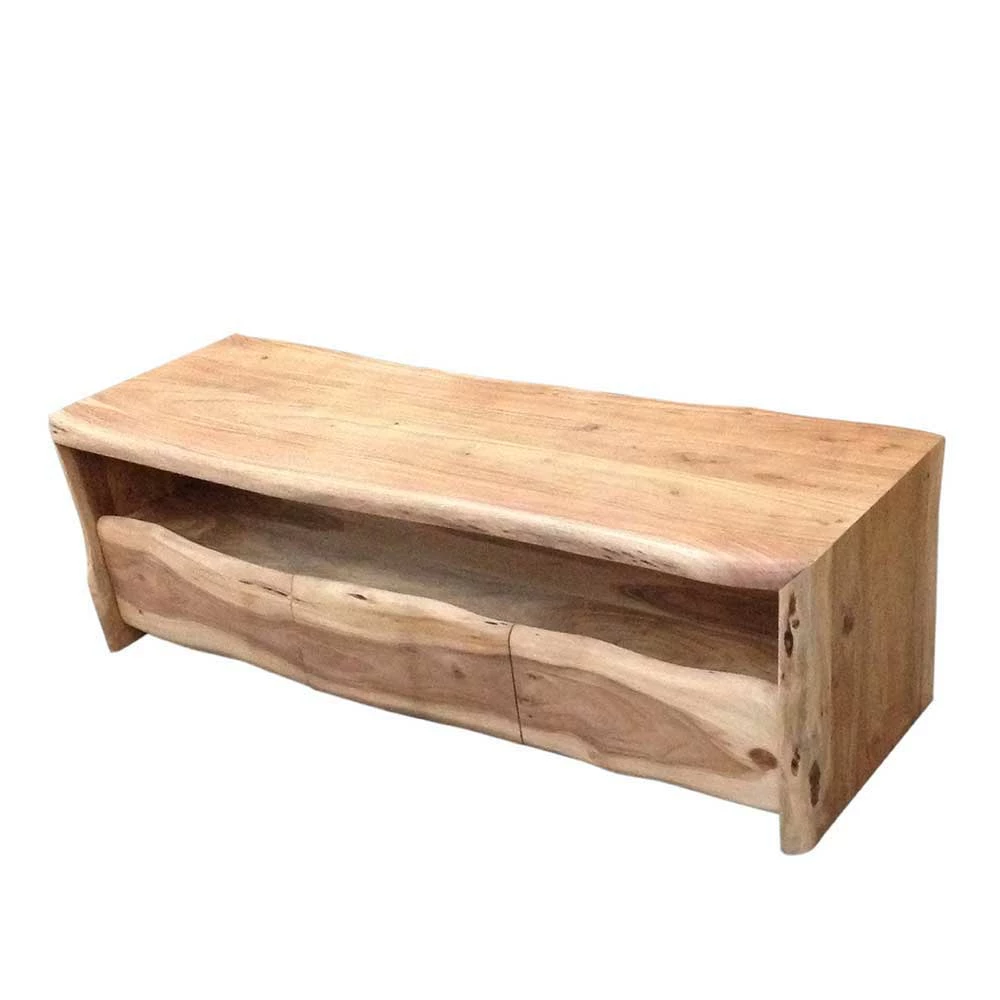 Rustikales TV Lowboard Mit Baumkante - Necrus