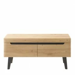 Scandi Chic TV Board 107 Cm Breit - Olcian -Troncon Shop scandi chic tv board 107 cm breit in wildeiche schwarz olcian 02