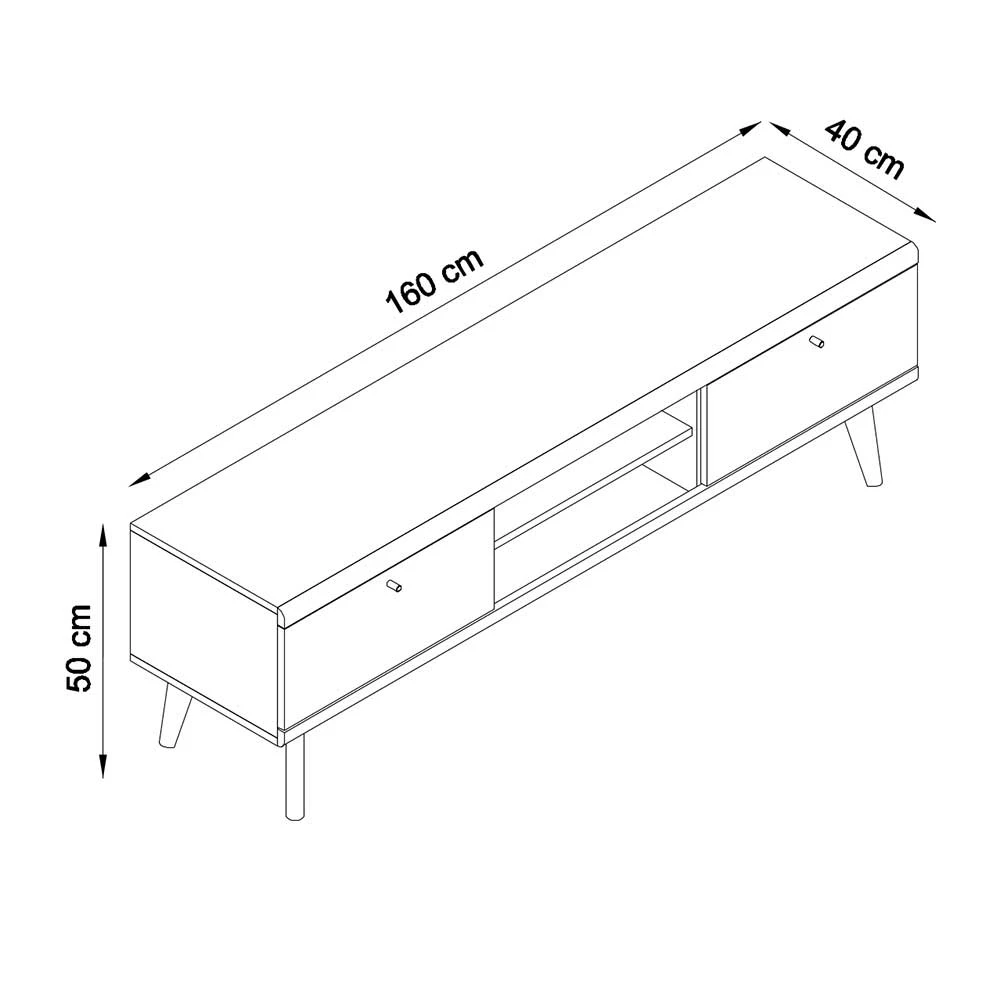 Scandi Lowboard Für Fernseher Zweifarbig - Cablos – Bild 5
