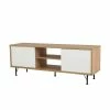 Scandi TV Element In Weiß & Eiche - Xando