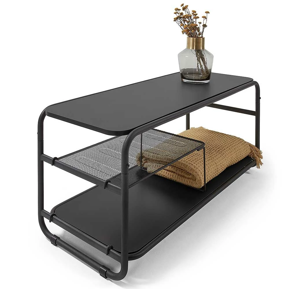 Schwarzer Fernsehtisch Aus Metall - Vagos – Bild 3