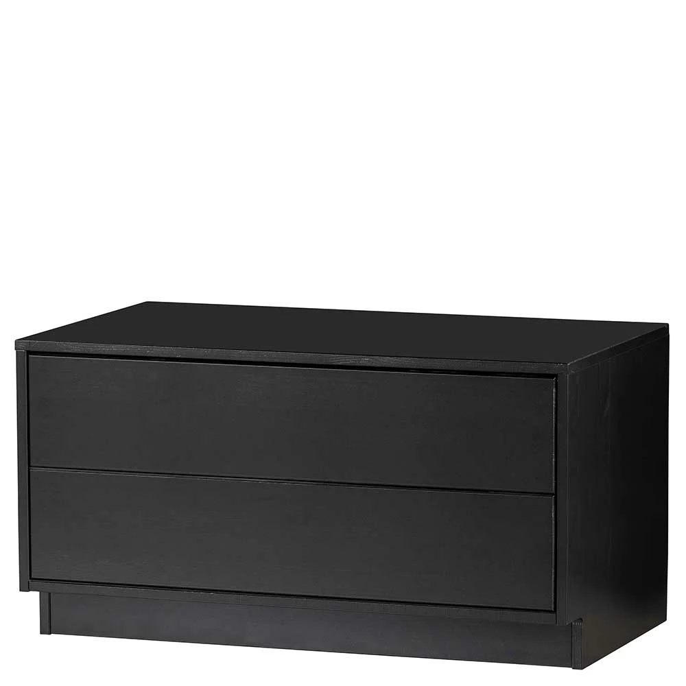 Schwarzes Lowboard Mit Zwei Schubladen - Niwidus – Bild 2