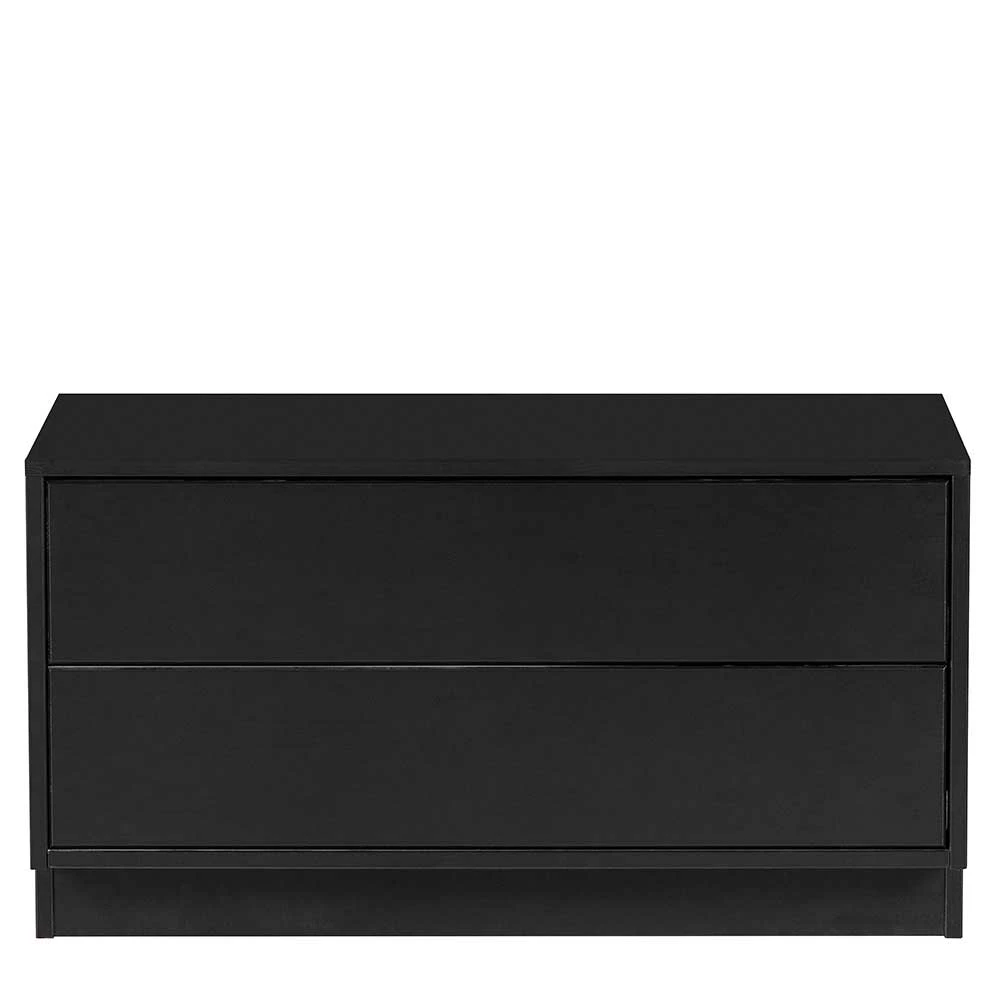 Schwarzes Lowboard Mit Zwei Schubladen - Niwidus – Bild 3