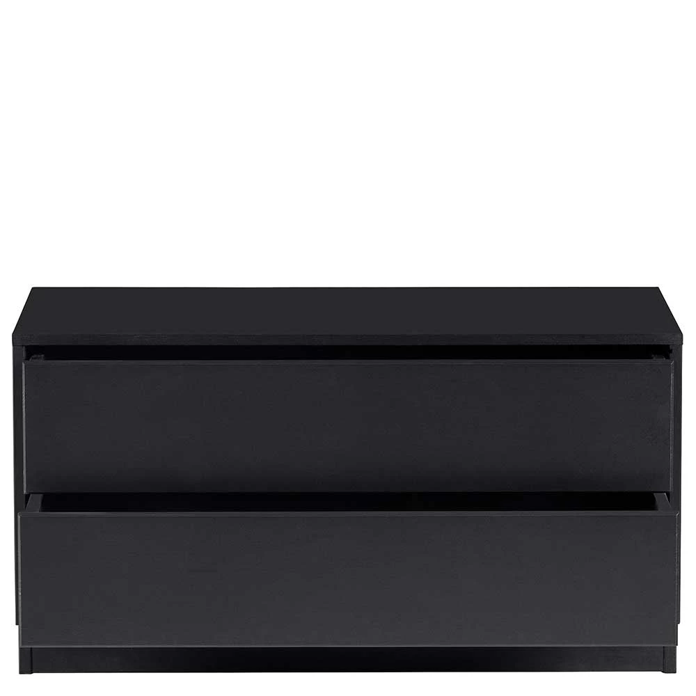 Schwarzes Lowboard Mit Zwei Schubladen - Niwidus – Bild 4