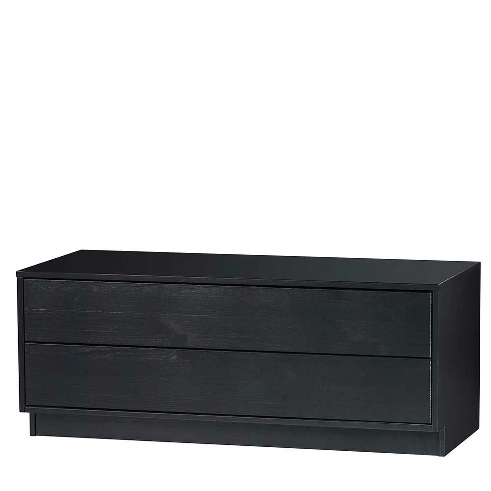 Schwarzes Lowboard Mit Zwei Schubladen - Niwidus – Bild 5