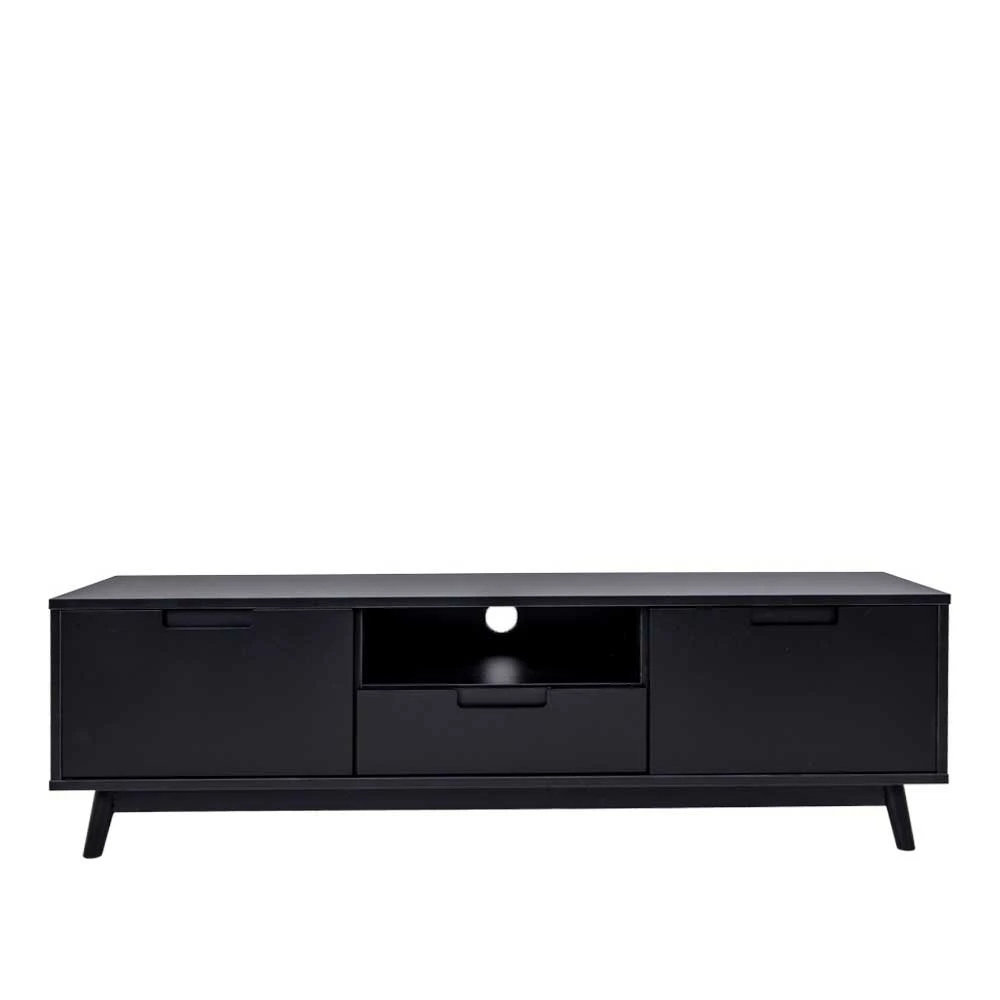 Schwarzes TV Lowboard 150 Cm Breit - Vigadru – Bild 2