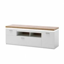 Topp TV Element In Weiß & Wildeiche Mit LED - Caldri