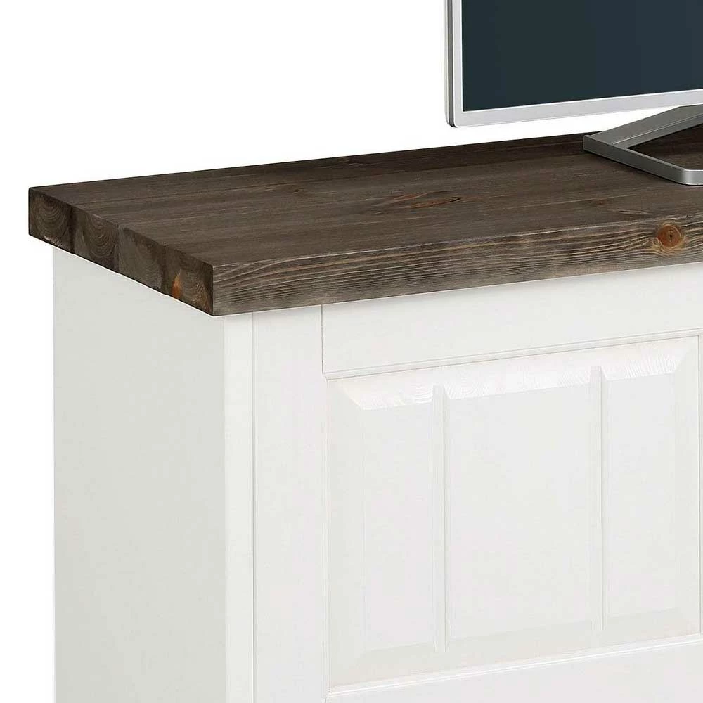 TV Bank Mit 2 Türen & 2 Fächern Aus Kiefer - Ayrinu – Bild 5