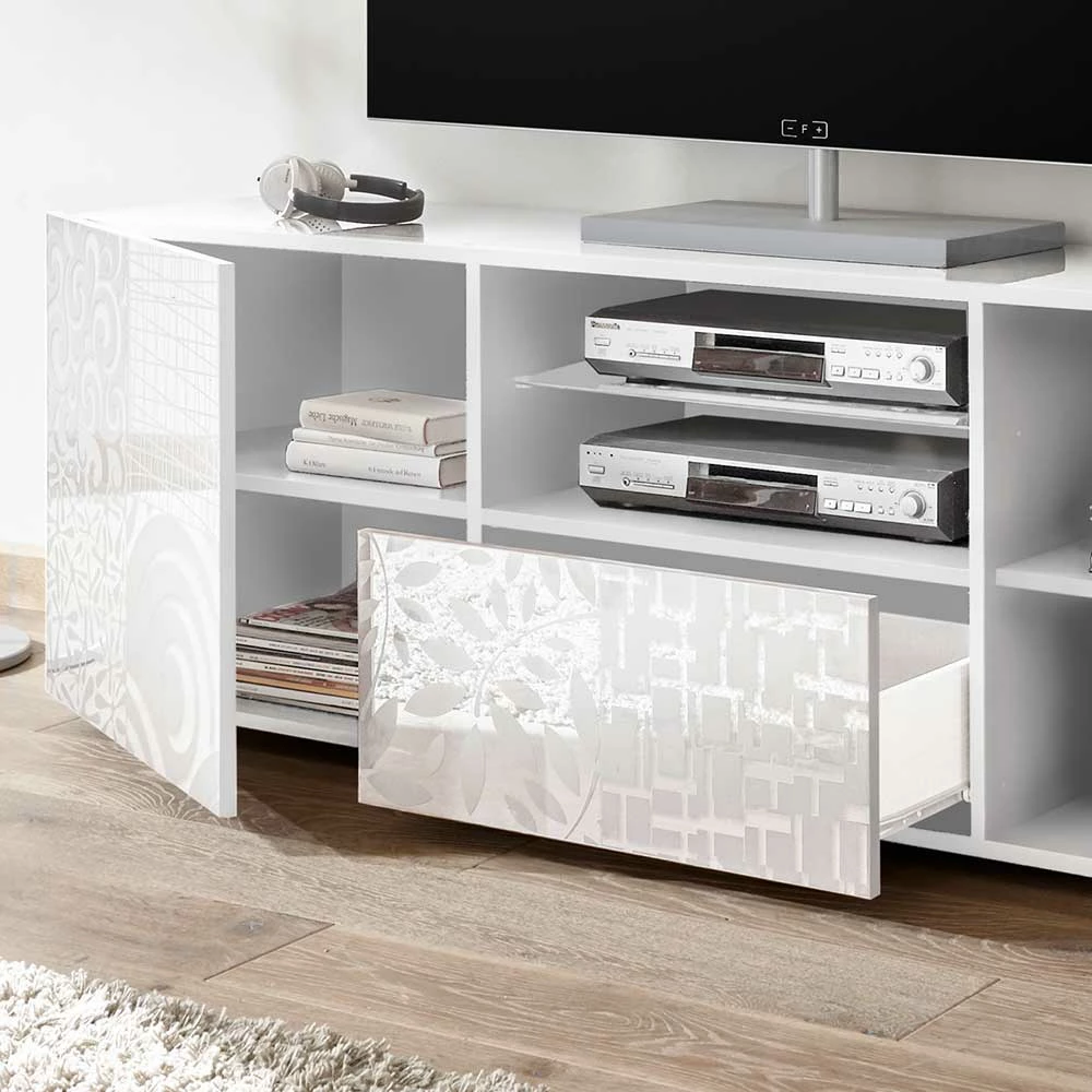 TV Board In Hochglänzend Weiß Lackiert - Vascaub I – Bild 4