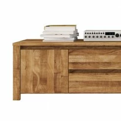 TV Board Nadalia Aus Wildeiche Massivholz -Troncon Shop tv board wildeiche massivholz 150 cm nadalia 02