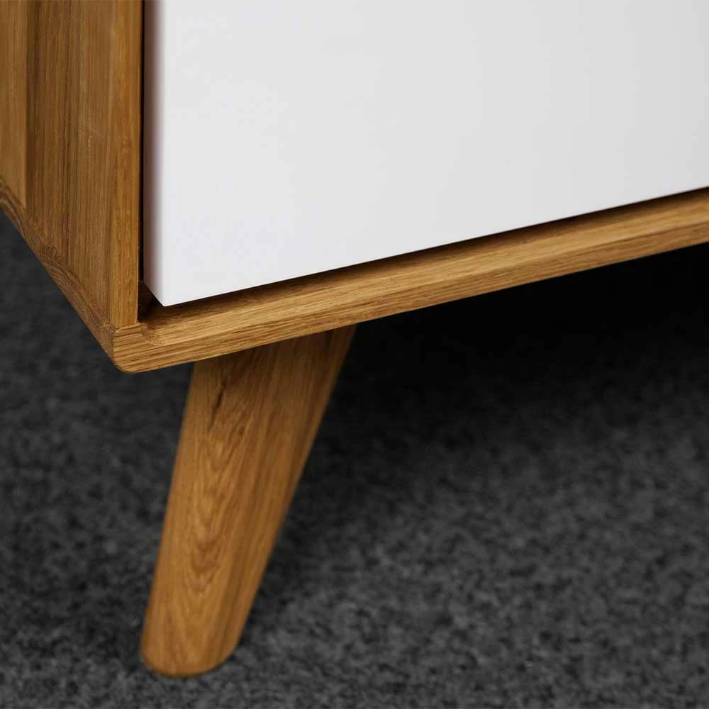 TV Element Lowboard In Weiß & Natur - Diesta – Bild 3