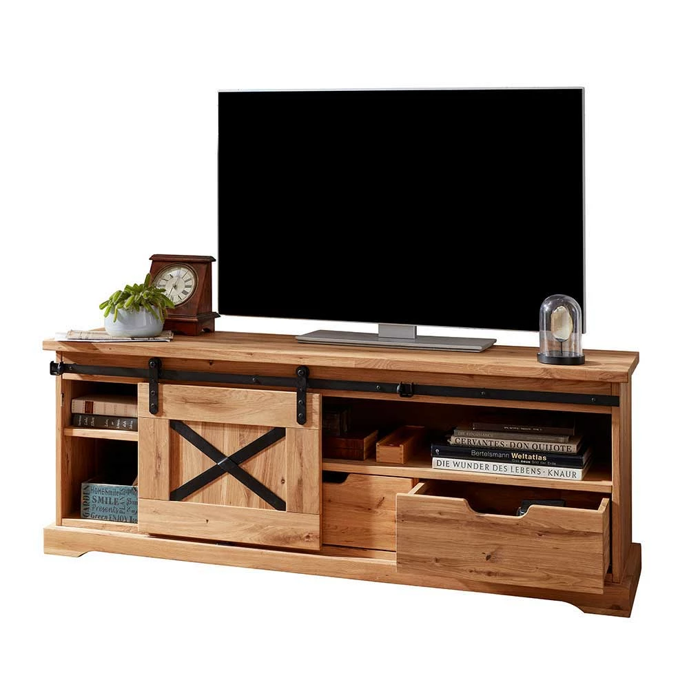 TV Kommode im Mexikanischen Landhaus Look - Ele TV Kommode Im Mexikanischen Landhaus Look - Ele -Troncon Shop tv kommode im mexikanischen landhaus look aus wildeiche metall ele 03