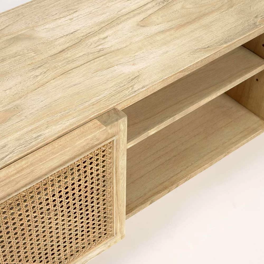 TV Lowboard Aus Wiener Geflecht Rattan - Uniaka – Bild 4