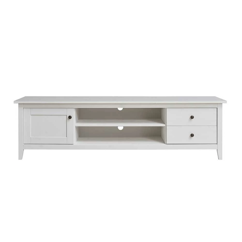 TV Lowboard im modernen Landhausstil - Astinion TV Lowboard Im Modernen Landhausstil - Astinion -Troncon Shop tv lowboard im modernen landhausstil in weiss aus kiefernholz massiv astinion f