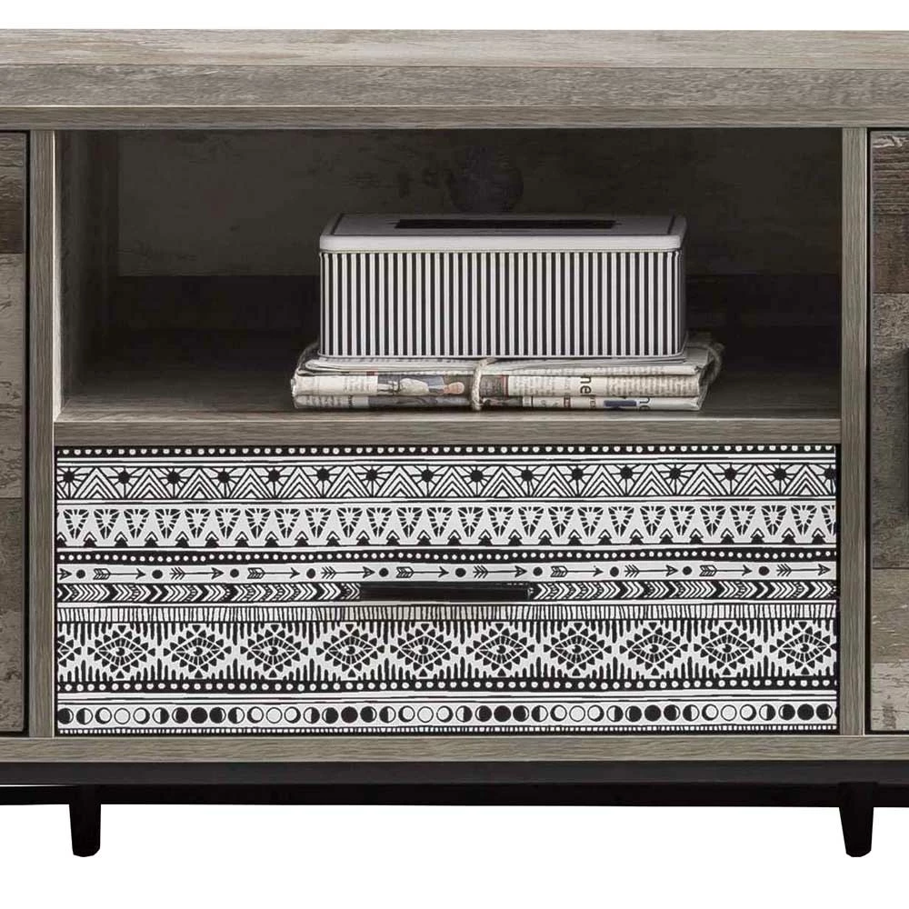 TV Lowboard In Holzoptik Grey Wash - Drondo I – Bild 4