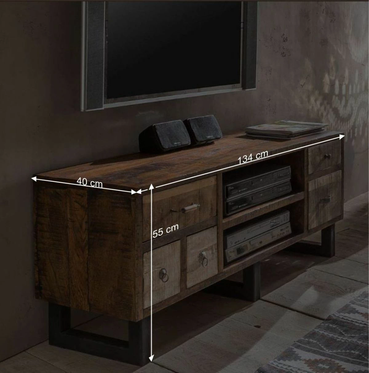 TV Lowboard Bahiro Im Loft Design – Bild 6