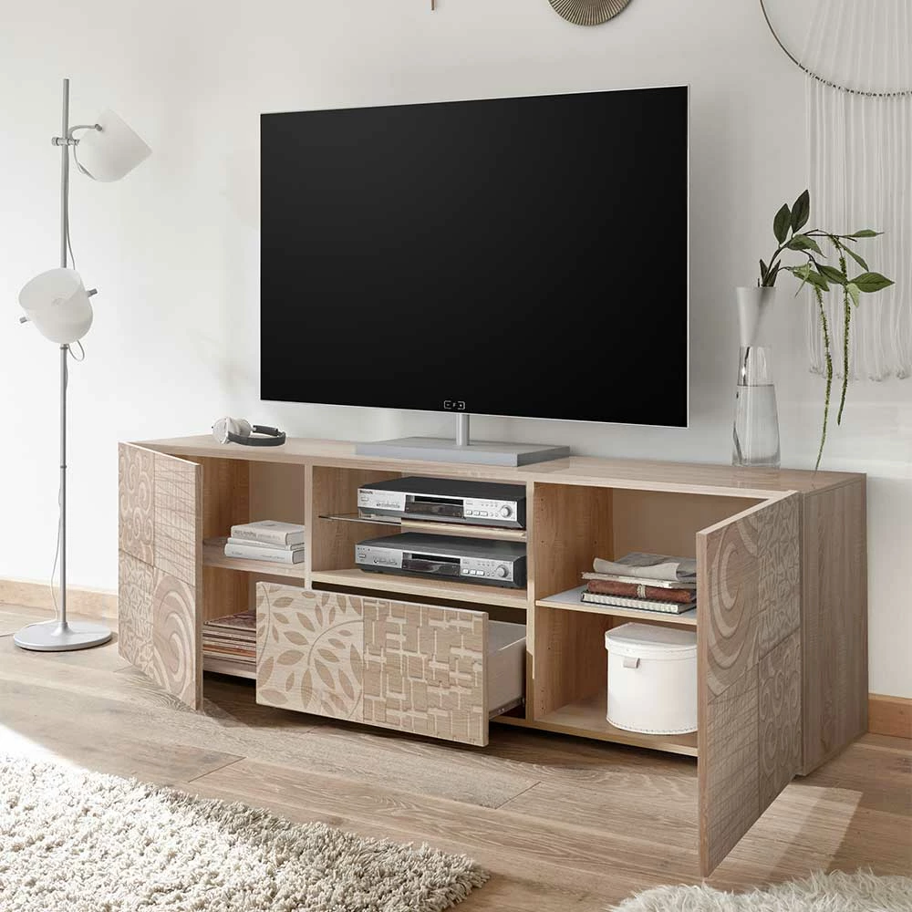 TV Lowboard Mit Muster Print - Bielvas – Bild 3