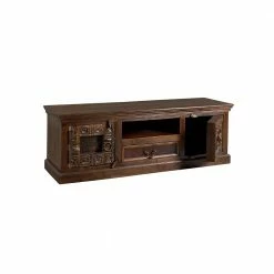 TV Lowboard Solapura Aus Teak Massivholz -Troncon Shop tv lowboard teak massivholz indisches design solapura 03