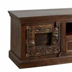 TV Lowboard Solapura Aus Teak Massivholz -Troncon Shop tv lowboard teak massivholz indisches design solapura 04