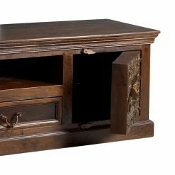 TV Lowboard Solapura Aus Teak Massivholz -Troncon Shop tv lowboard teak massivholz indisches design solapura 05