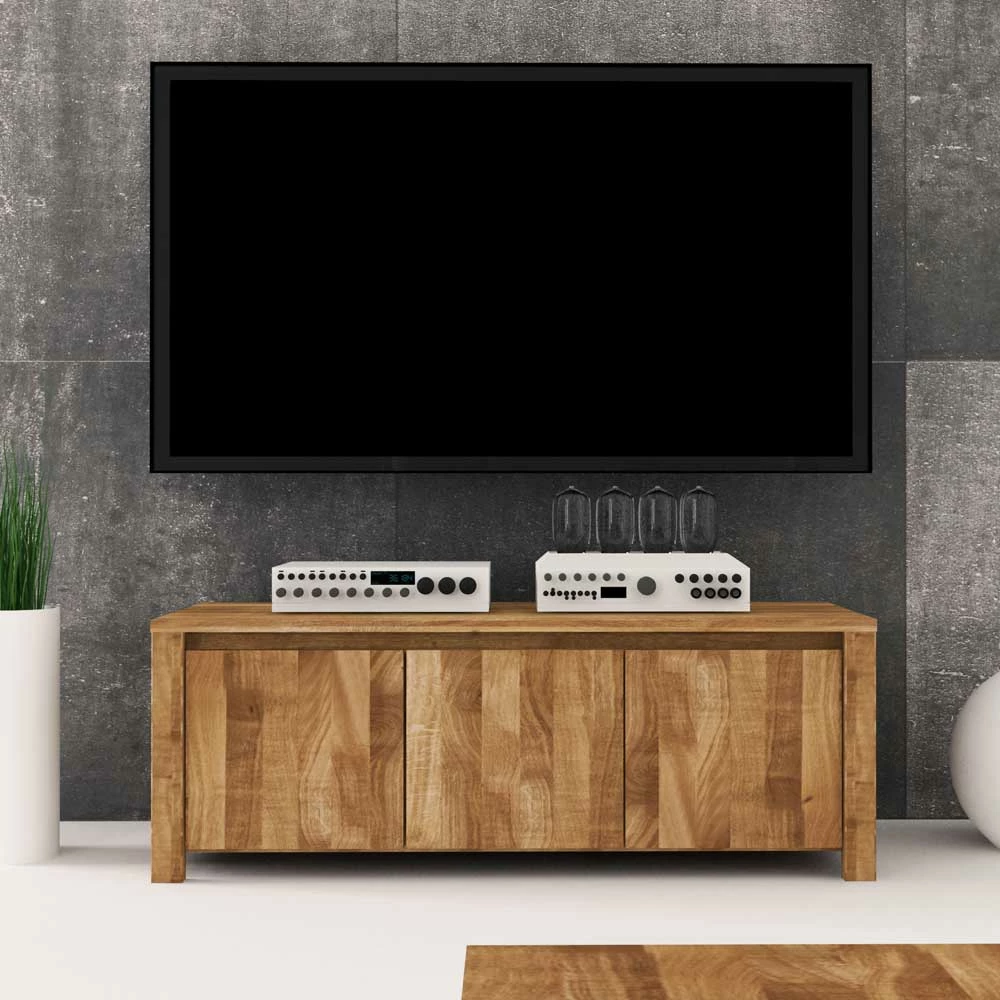 TV Lowboard Nadalia Aus Wildeiche Massivholz – Bild 2