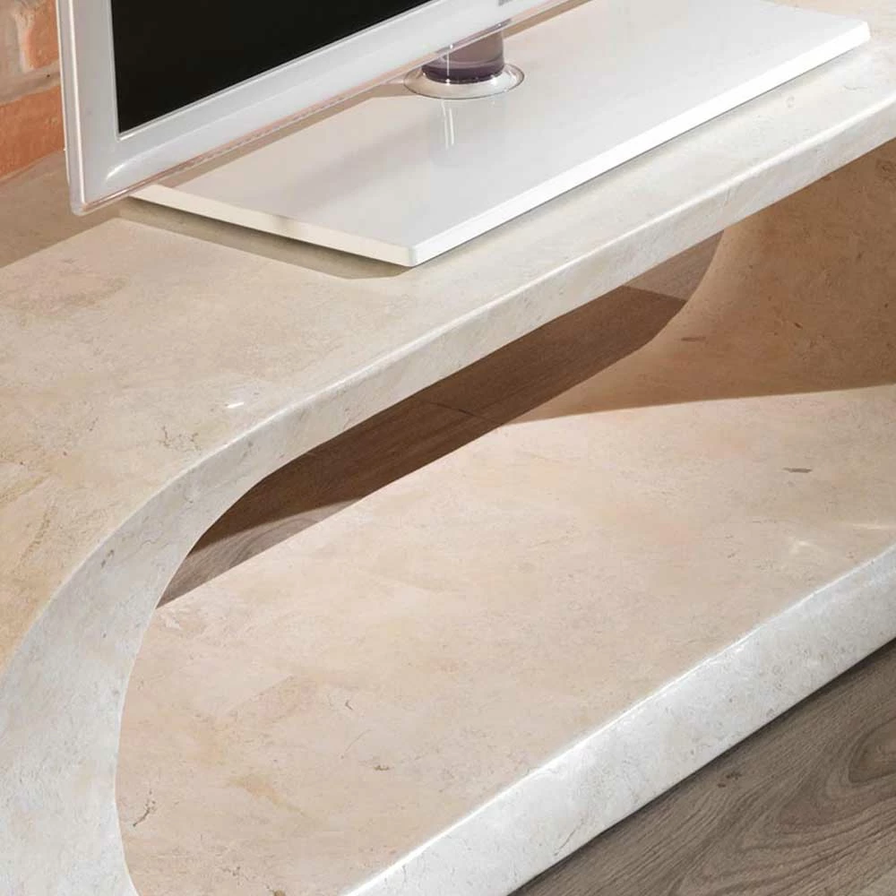 TV Tisch Filicudia In Creme Weiß – Bild 3