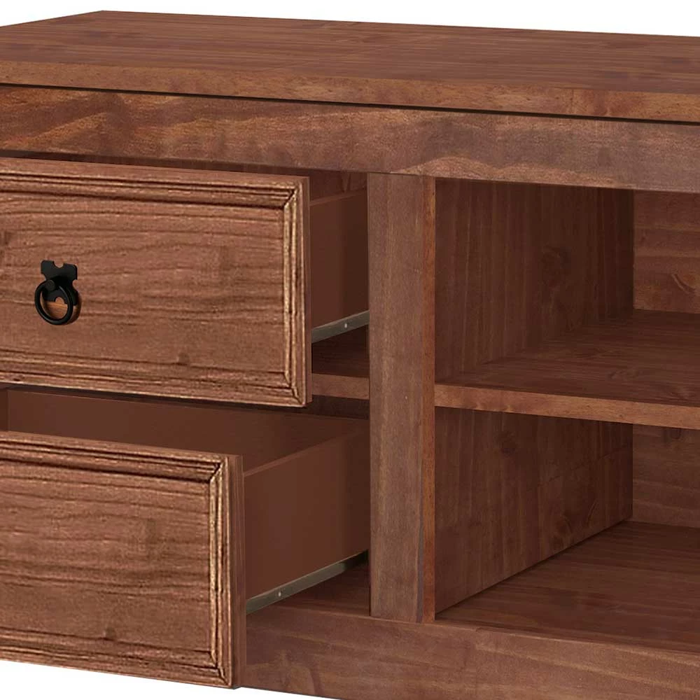 TV Unterschrank Aus Kiefer Dunkel - Quarzas – Bild 4