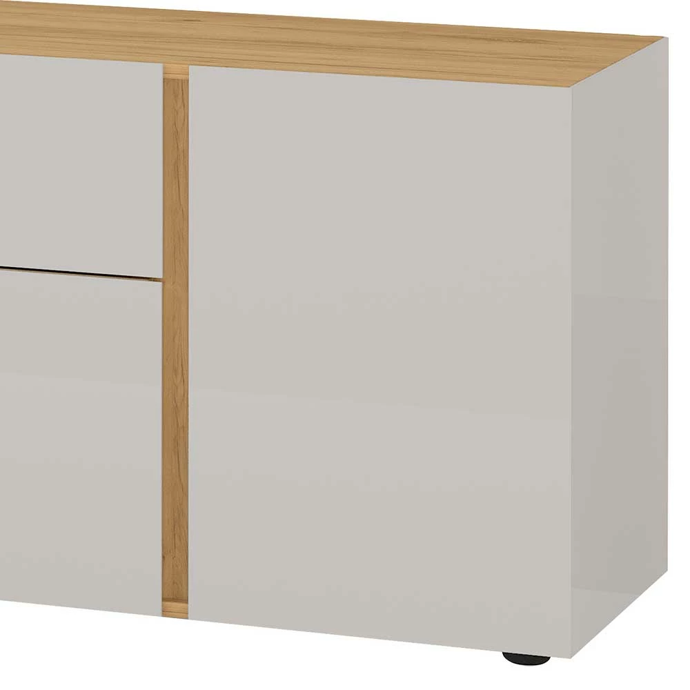 TV Unterschrank In Hellgrau & Wildeiche - Colomas – Bild 4