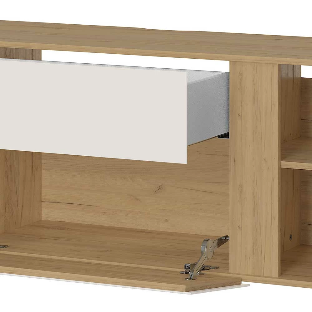 TV Unterschrank In Hellgrau & Wildeiche - Colomas – Bild 5