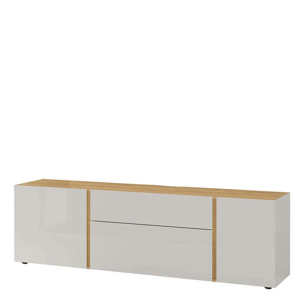 TV Unterschrank In Hellgrau & Wildeiche - Colomas