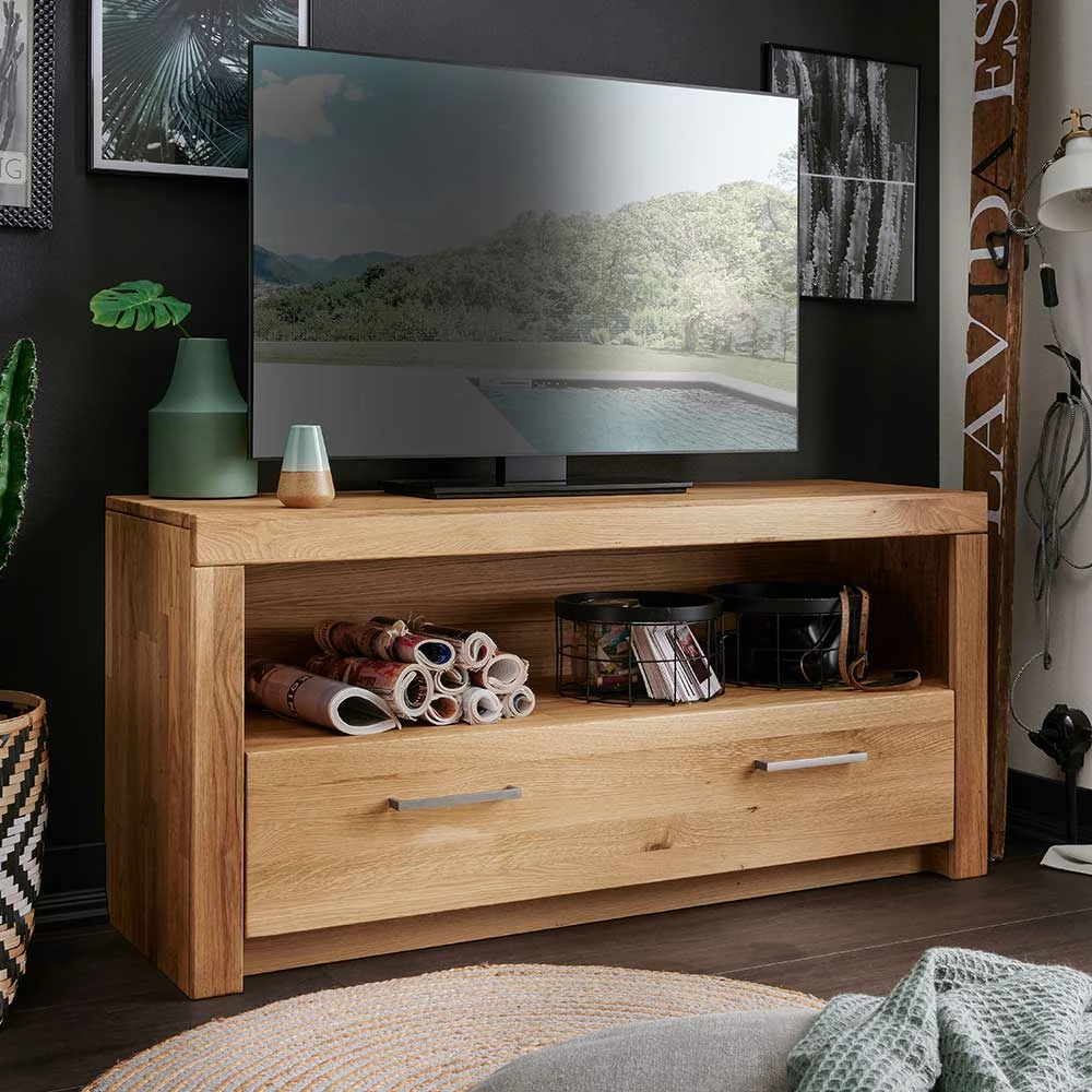TV Unterschrank Mit Fach & Schublade - Loitons – Bild 2