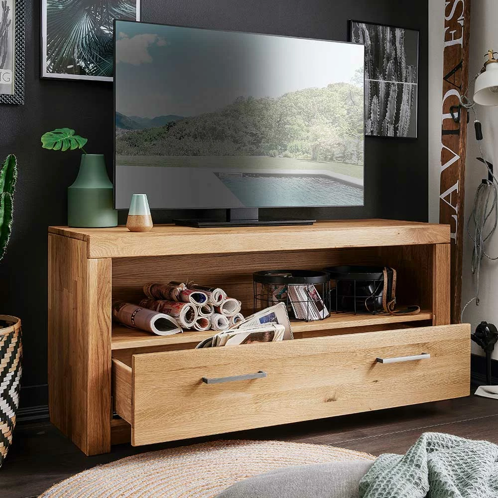 TV Unterschrank Mit Fach & Schublade - Loitons – Bild 3