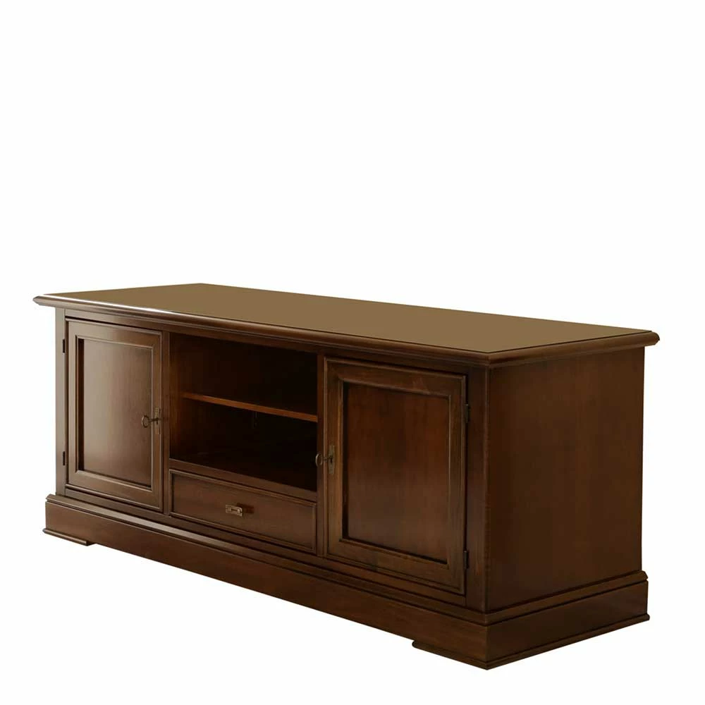 TV-Unterschrank Verona in Nussbaumfarben TV-Unterschrank Verona In Nussbaumfarben -Troncon Shop tv unterschrank nussbaumfarben teilmassiv verona f