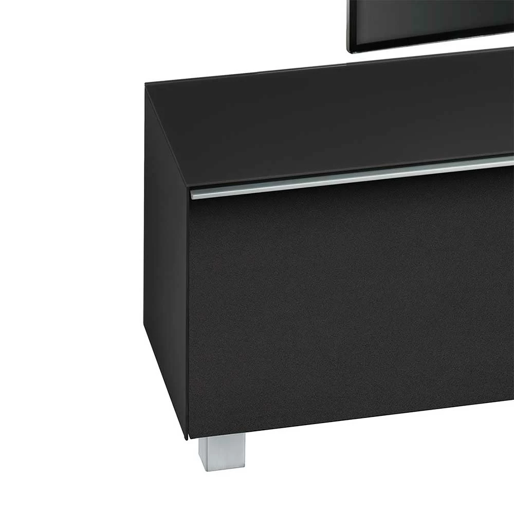 TV Unterschrank Pluggia In Schwarz Glas – Bild 3