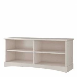 Weiß Lasiertes TV Regal Mit Vier Fächern - Auslava