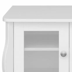 Weißer TV Unterschrank Mit Zwei Glastüren - Dosalino -Troncon Shop weisser tv unterschrank mit zwei glastueren zwei faechern dosalino 05